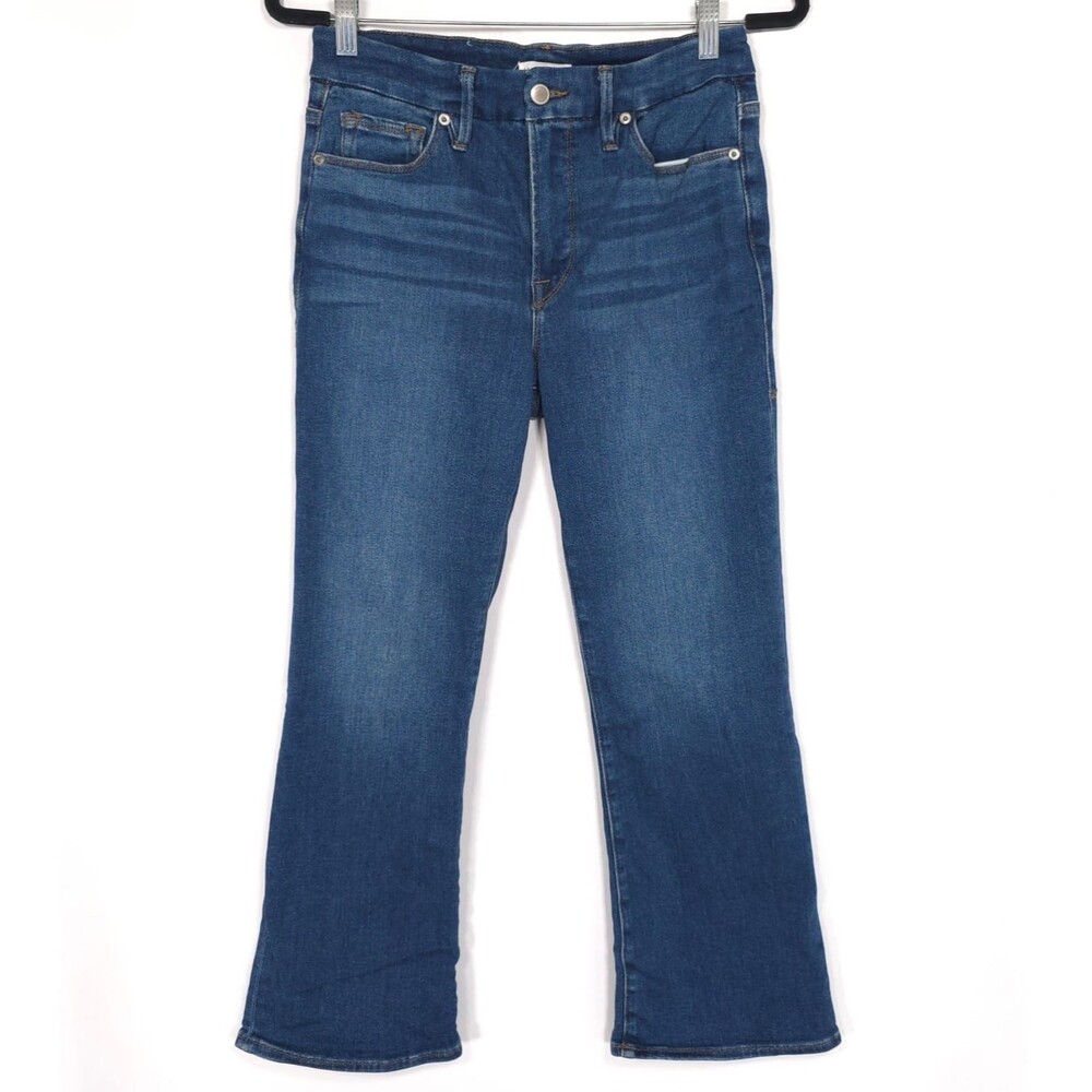 GOOD AMERICAN Flare Bootcut Jeans 6/28 Stretch BCI Cotton Blend Women GLCMB731T